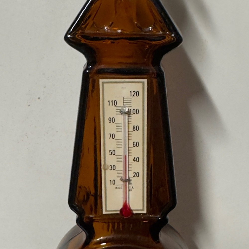 Vintage AVON Weather or Not Thermometer Glass Decanter - Picture 3 of 12